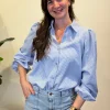Blouse Bibi blauw gestreept