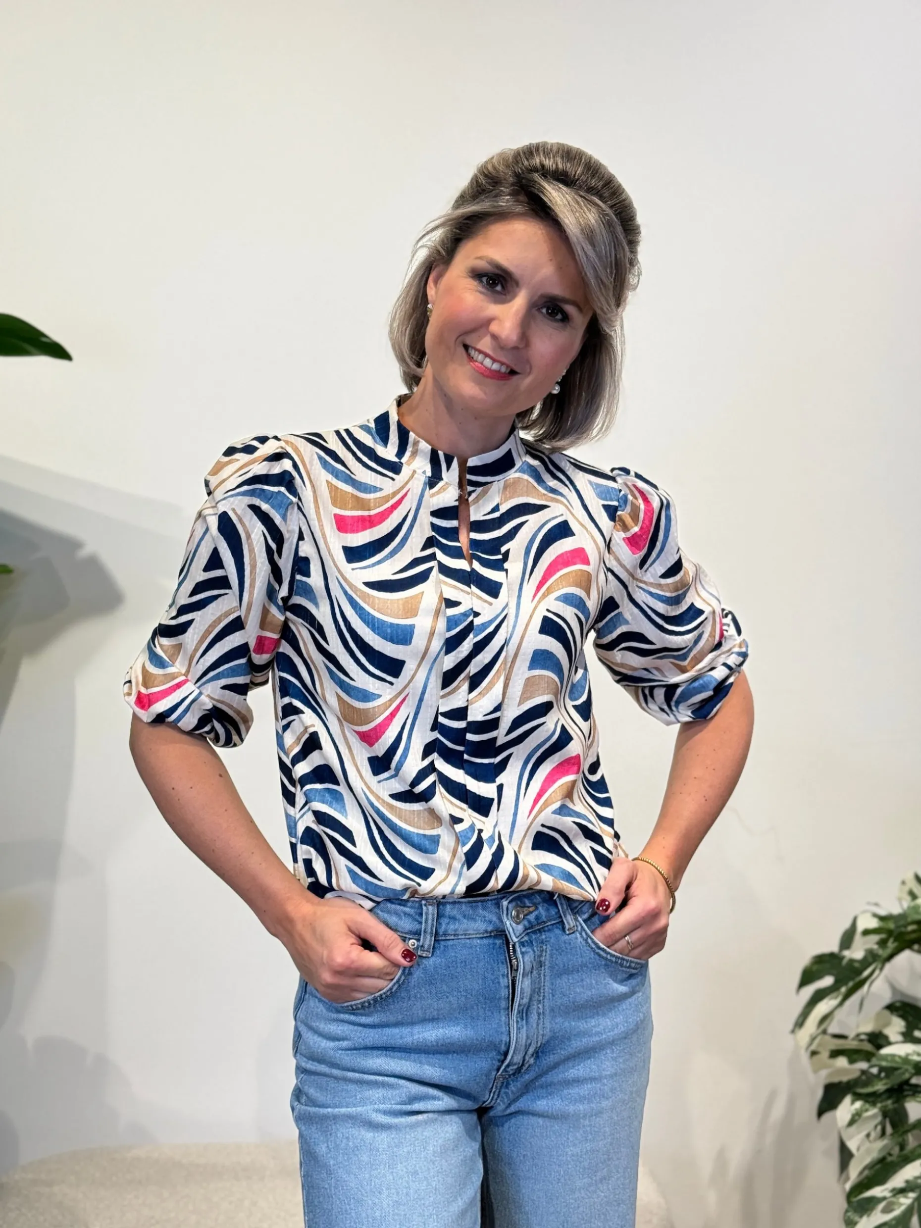 Blouse Rosalie blauw