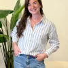 Blouse Vivienne blauwe streep