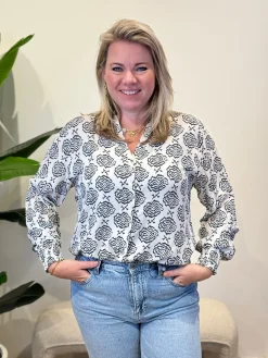 Blouse Yakandra blauw