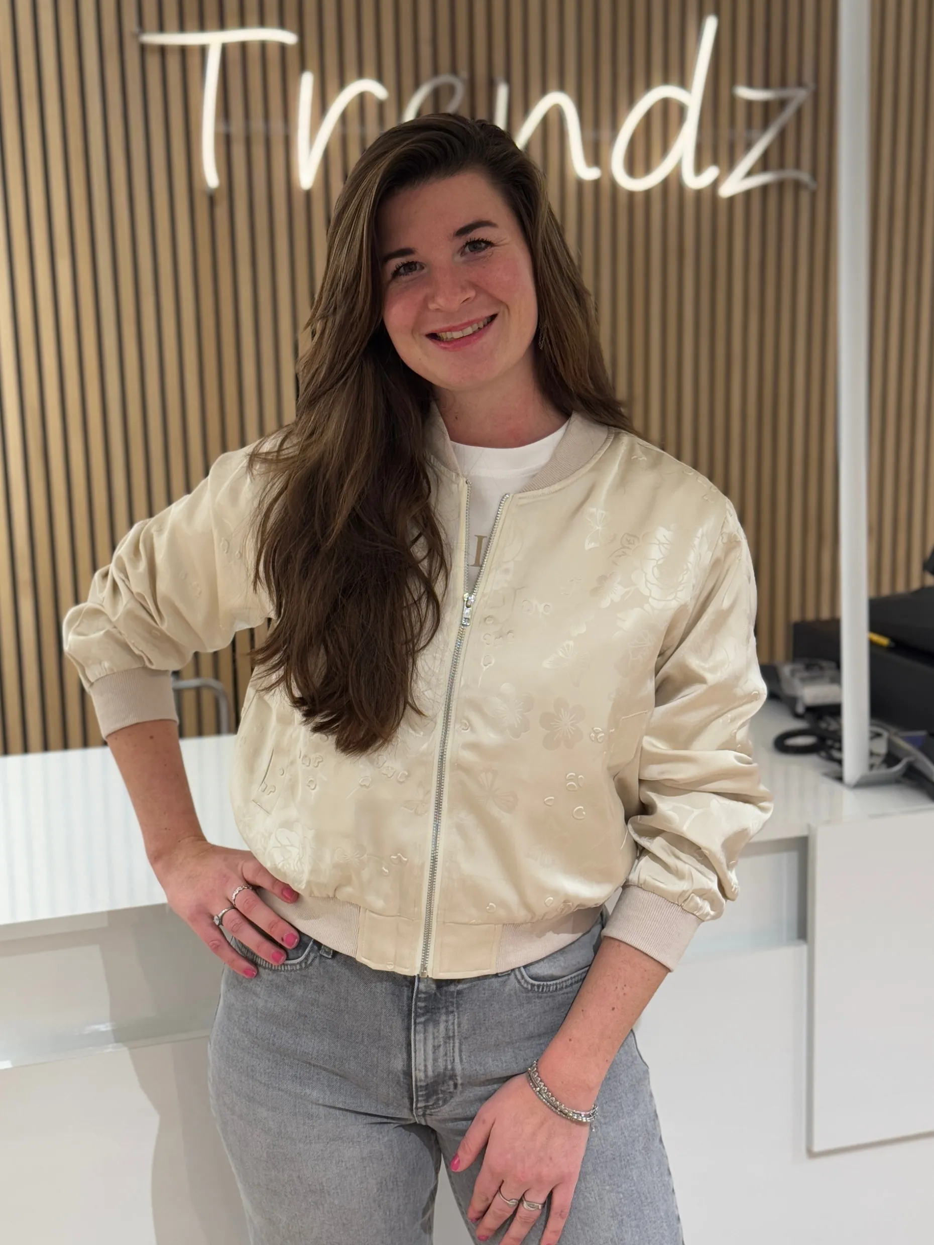 Bomber lente beige