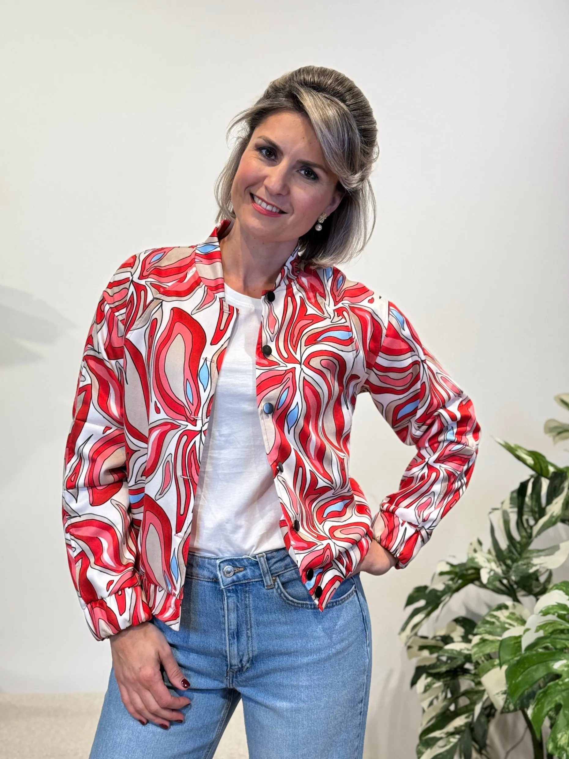 Bomberjasje Kate print rood