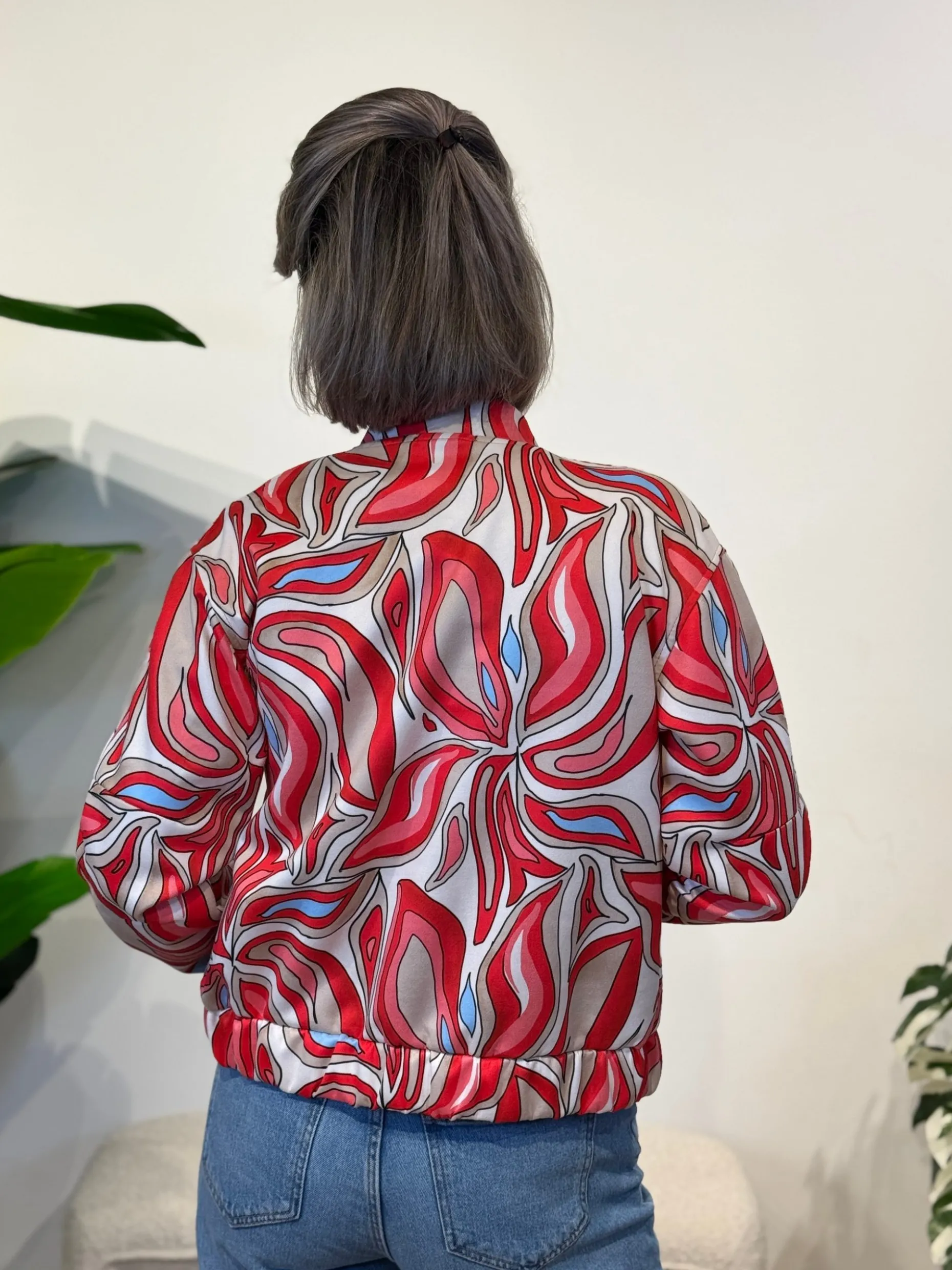 Bomberjasje Kate print rood