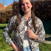 Bomberjasje Kate print zwart