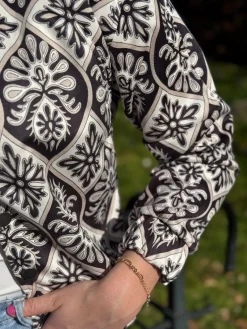 Bomberjasje Kate print zwart