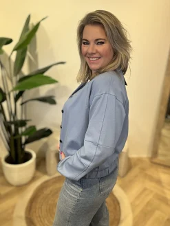 Bomberjasje Lena jeansblauw