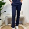 Broek Sanne navy travelstof