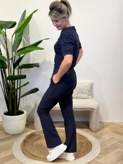 Broek Sanne navy travelstof