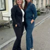 Broek Sanne shaded green travelstof
