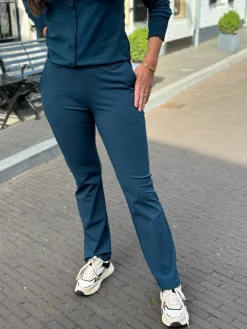 Broek Sanne shaded green travelstof