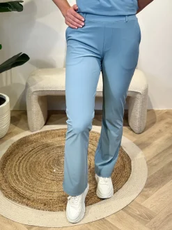 Broek Sanne smoke blue travelstof