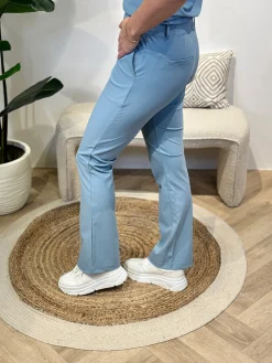 Broek Sanne smoke blue travelstof