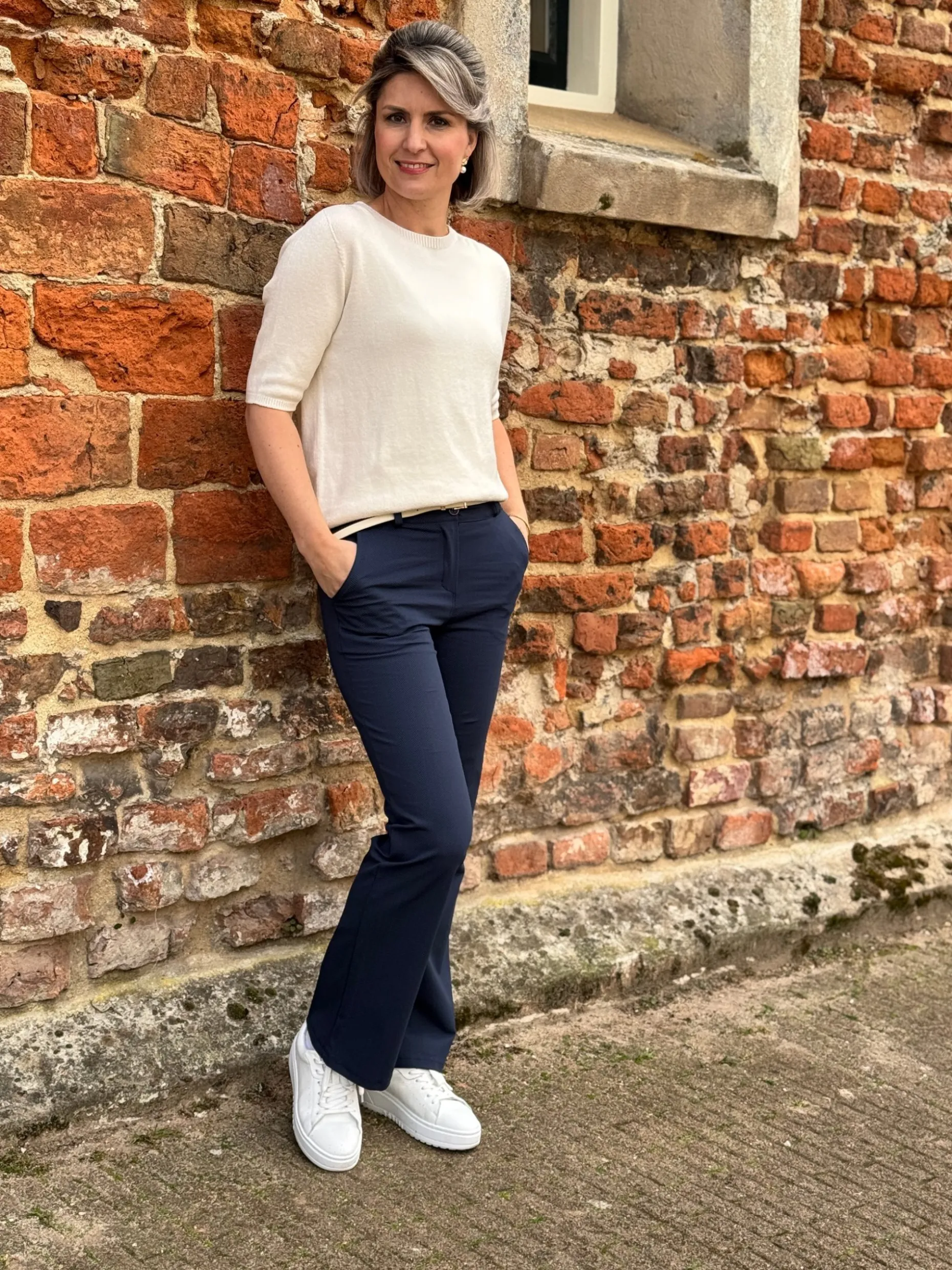 Flared broek Lois donkerblauw