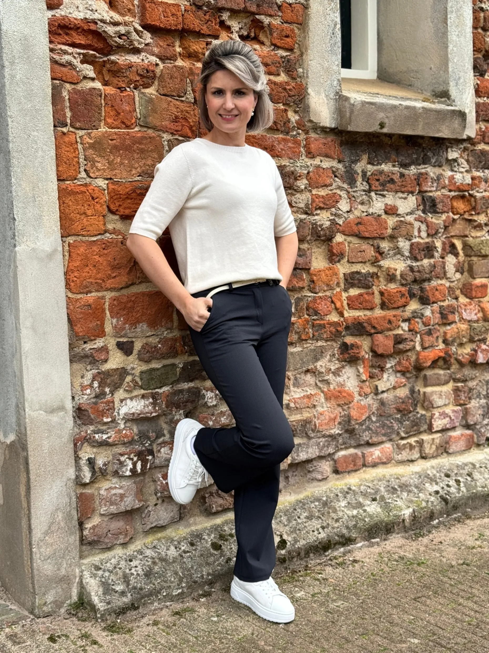 Flared broek Lois zwart