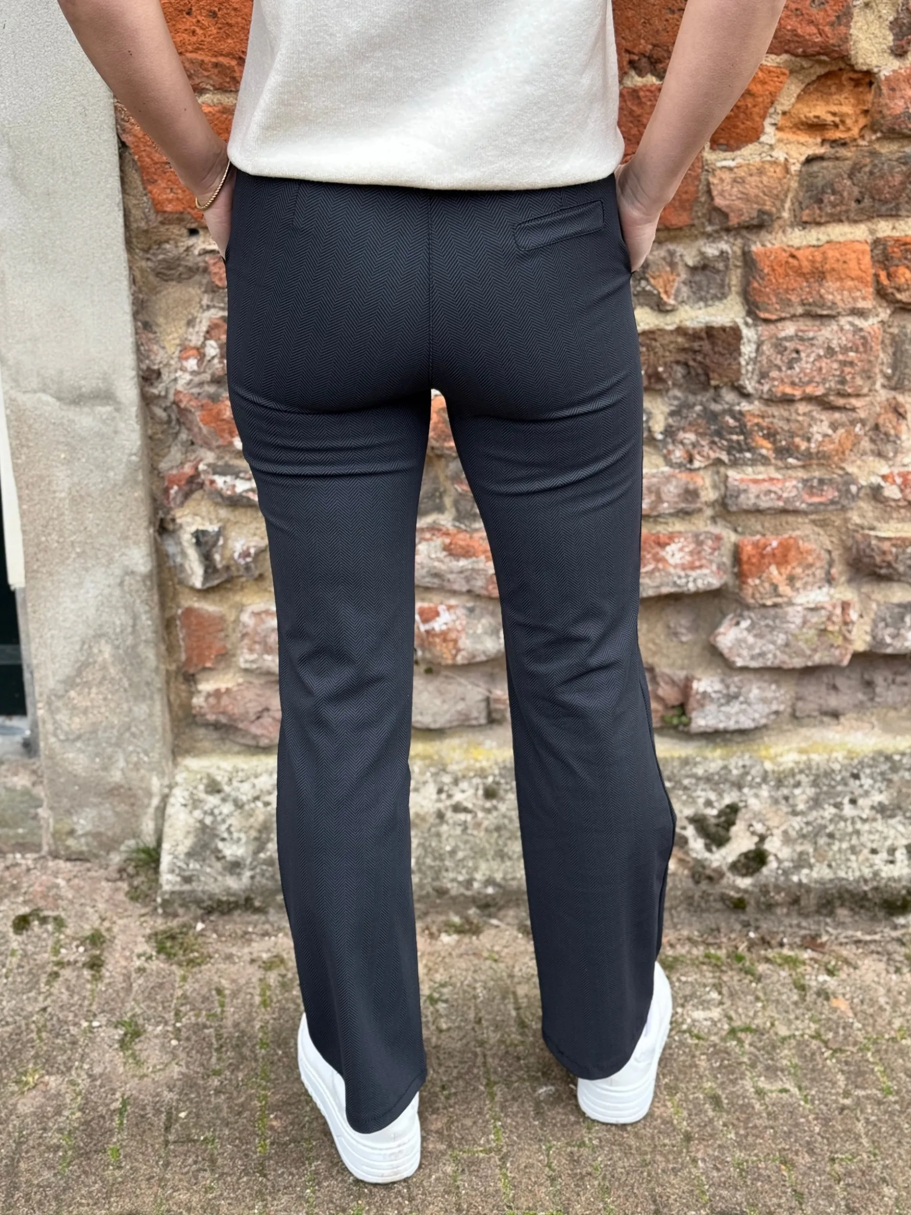 Flared broek Lois zwart
