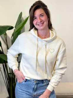 Hoodie heart gold