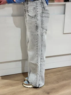 Jeans Verena grey wide leg