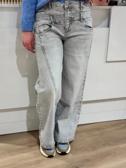 Jeans Verena grey wide leg