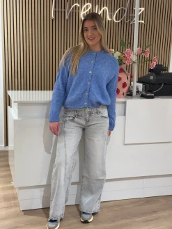 Jeans Verena grey wide leg