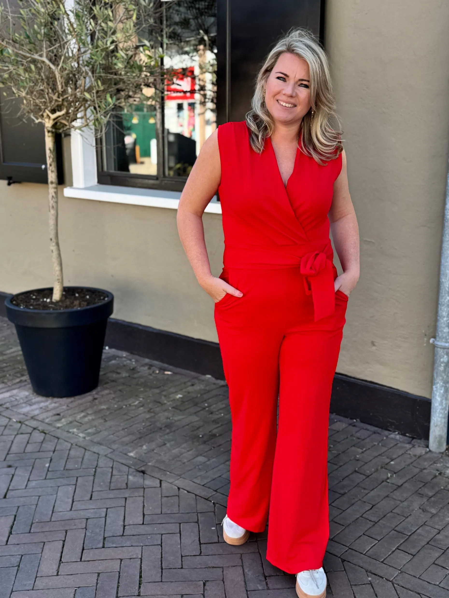 Jumpsuit Nancy rood