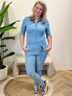 Jumpsuit Travelstof Emily Smoke Blue