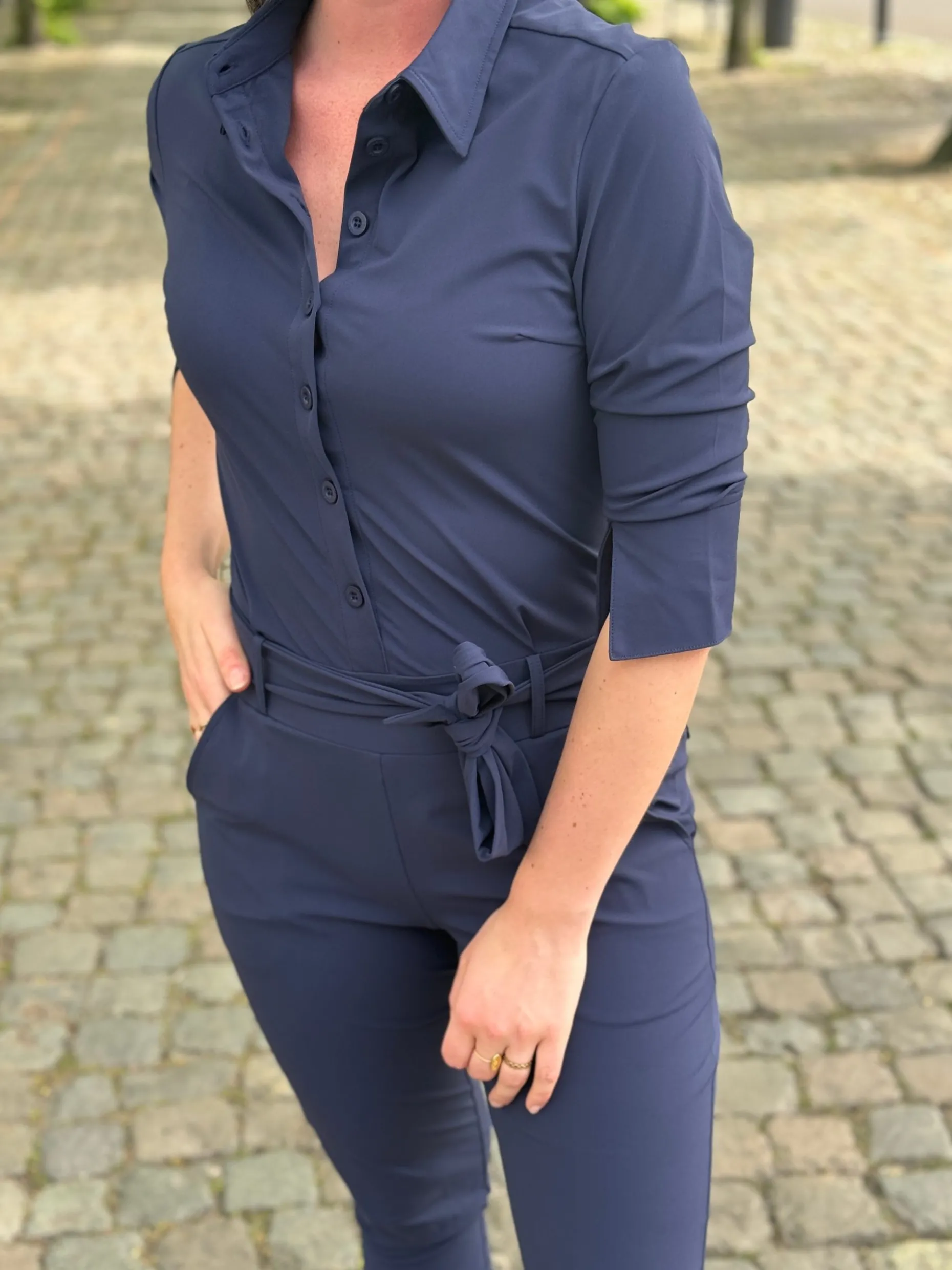 Jumpsuit Travelstof Emily dark blue