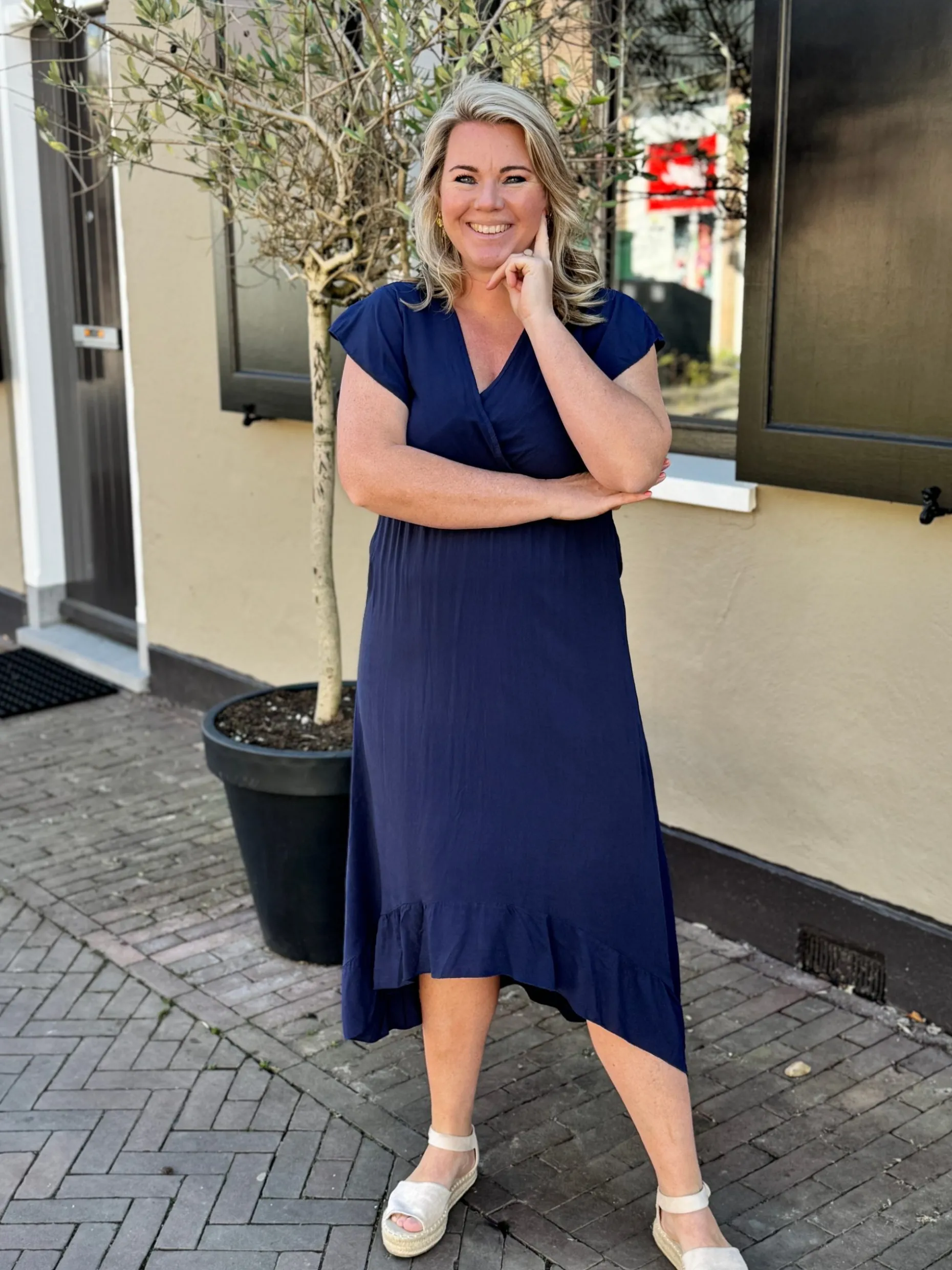 Jurk Annelot donkerblauw