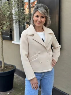 Korte trenchcoat Yuna beige