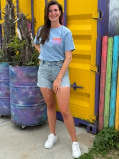 Shirtje Amour jeansblauw