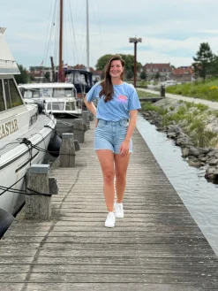 Shirtje Amour jeansblauw