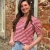 Shirtje Bo rood gestreept