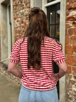 Shirtje Bo rood gestreept
