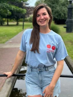 Shirtje Cherry blauw