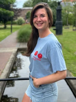 Shirtje Cherry blauw