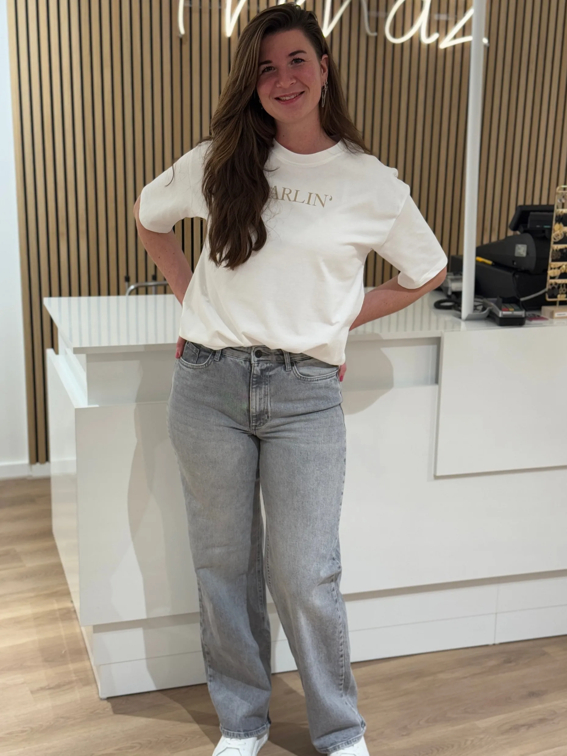 Shirtje Darlin’ wit/beige