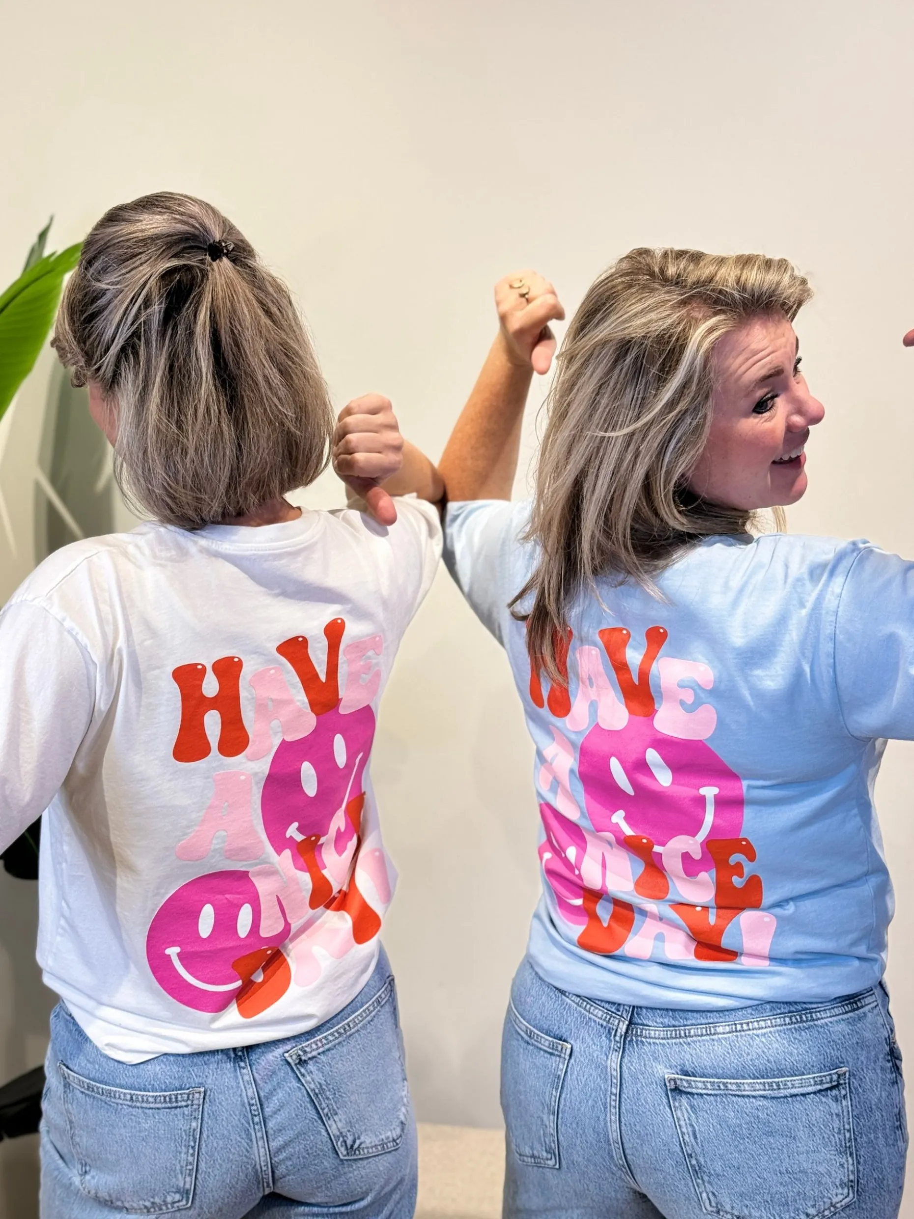 Shirtje Have a nice day lichtblauw