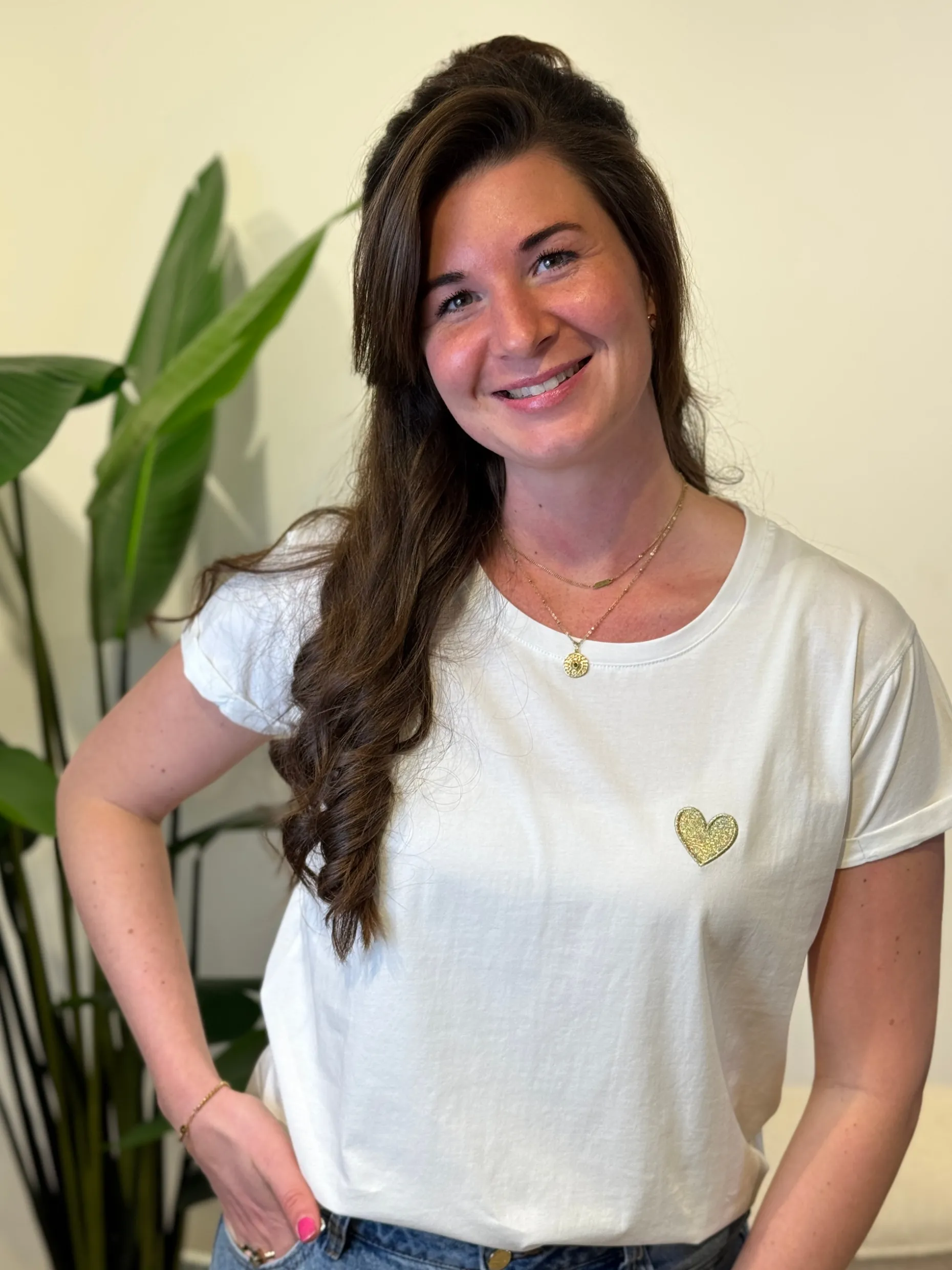 Shirtje Jisca hart goud