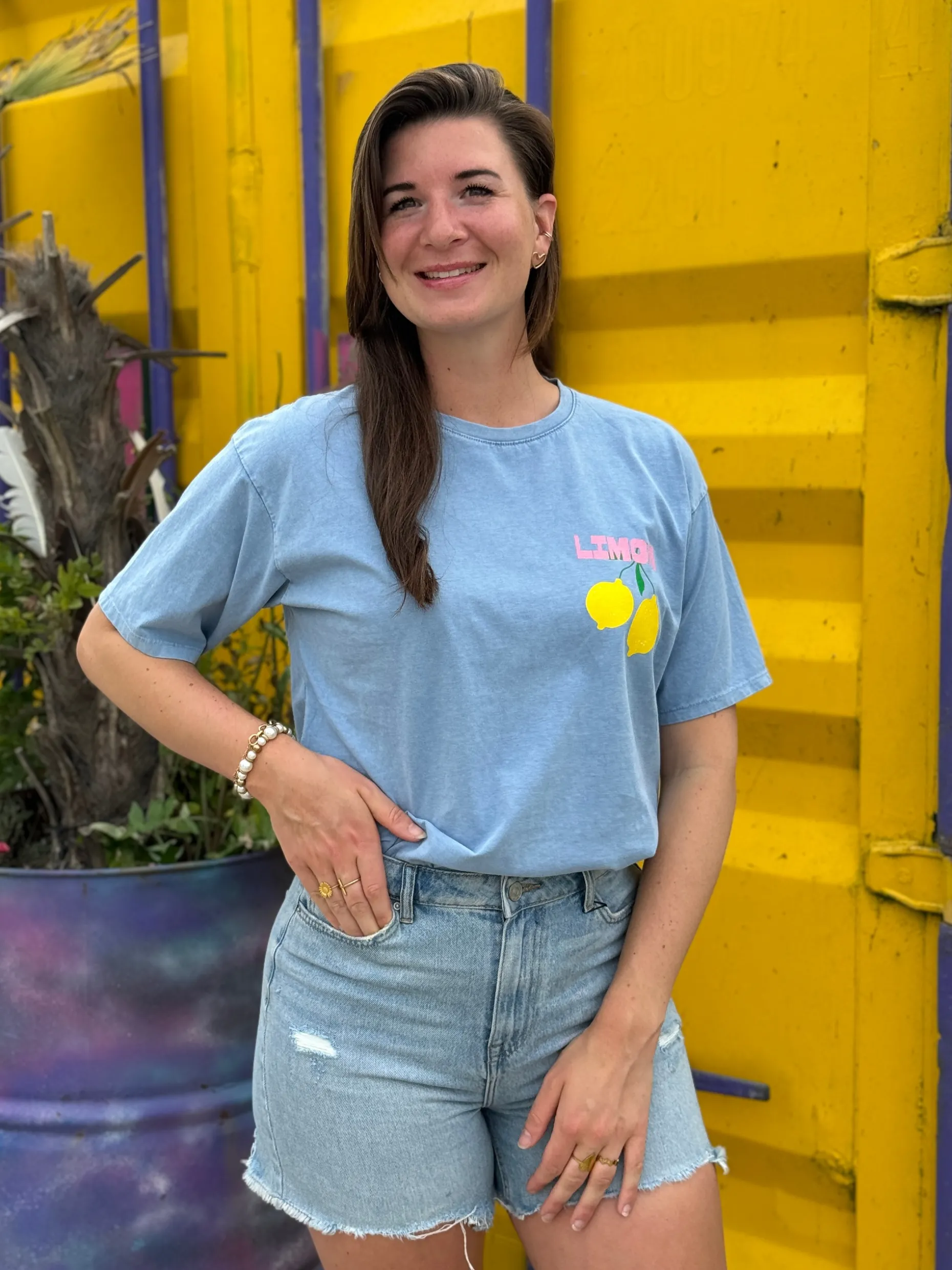 Shirtje Limone jeansblauw