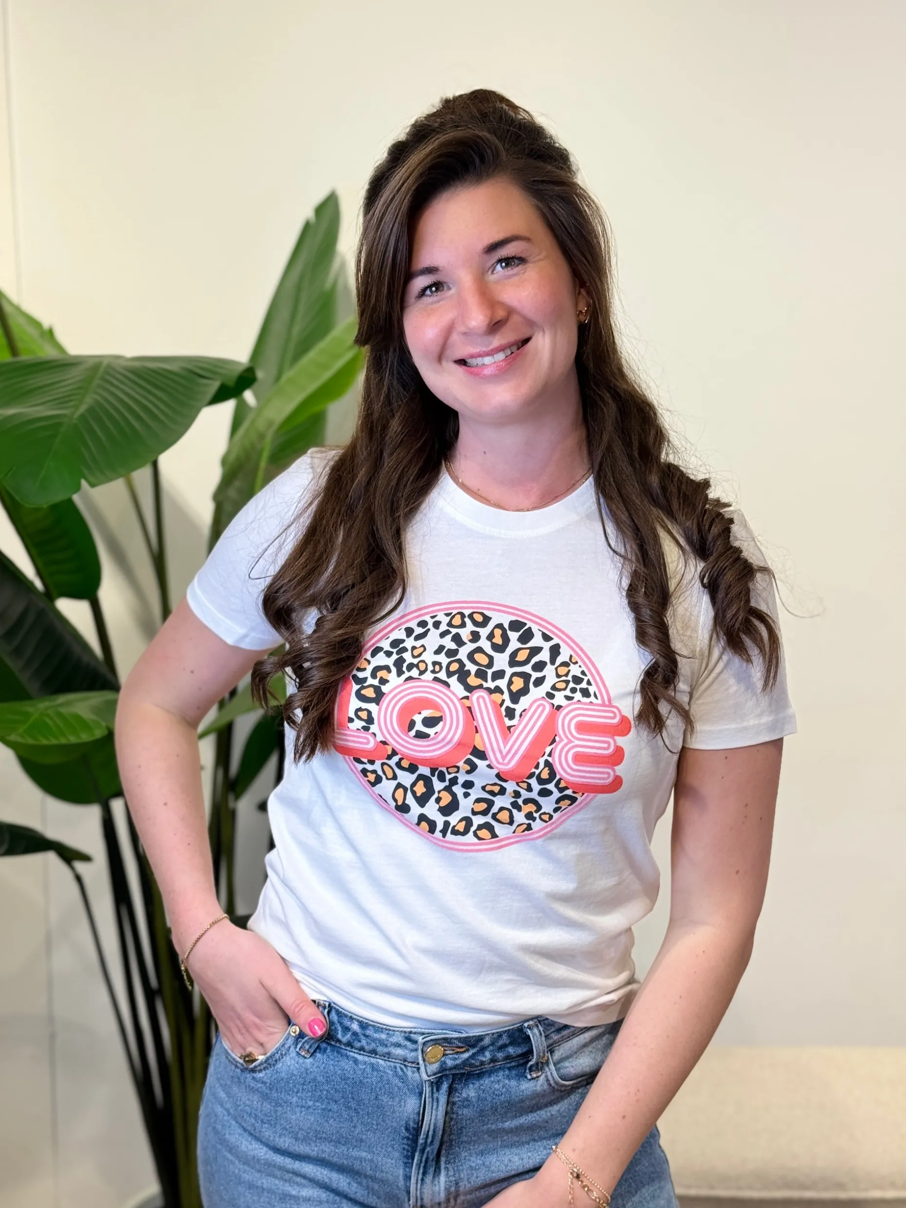 Shirtje “Love” panter