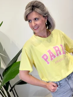 Shirtje Paris geel