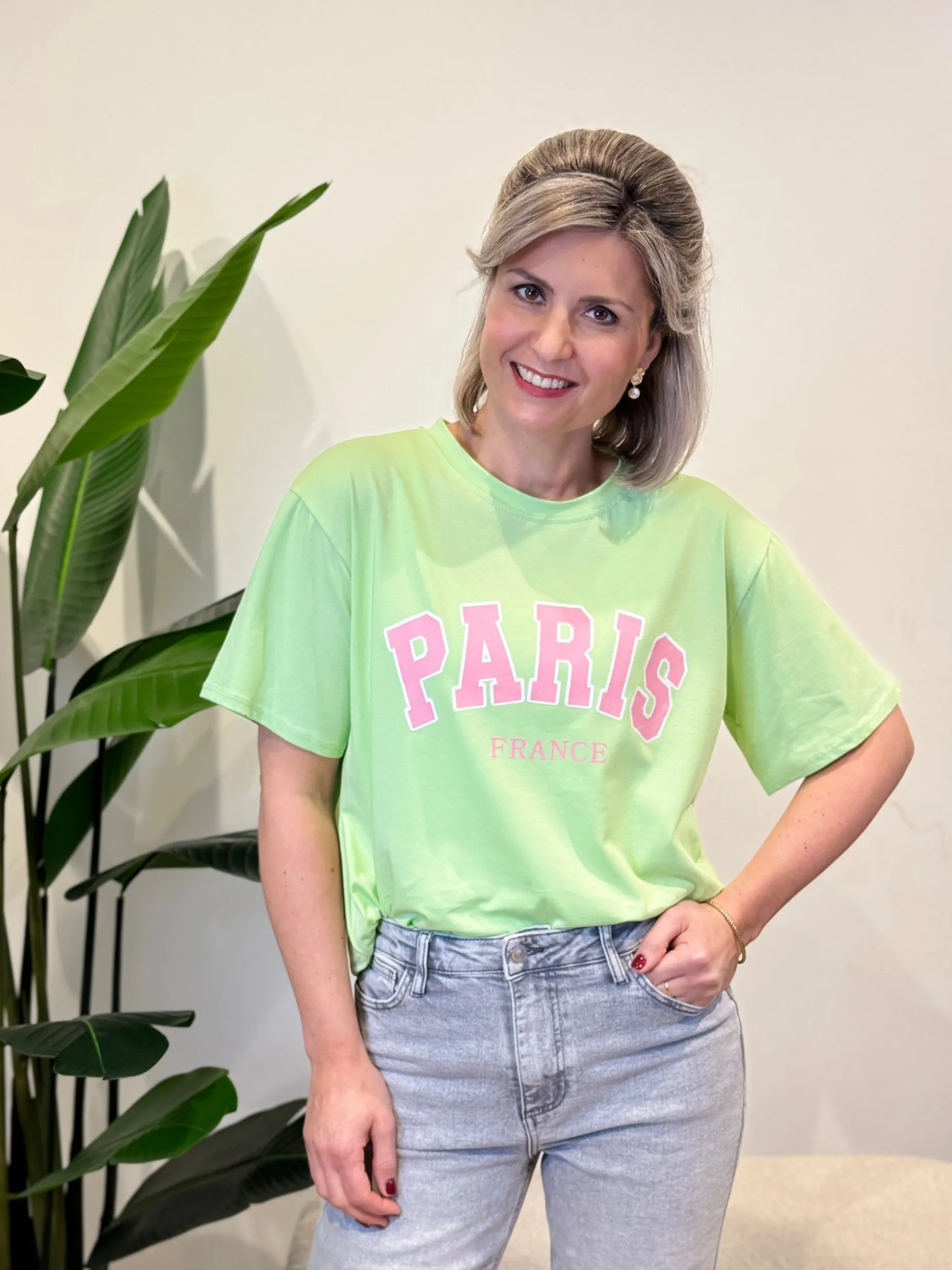Shirtje Paris groen