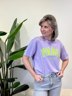 Shirtje Paris lila