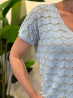 Shirtje Zigzag blauw