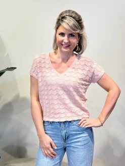 Shirtje Zigzag roze