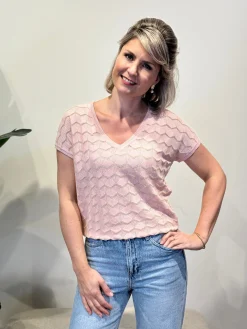 Shirtje Zigzag roze