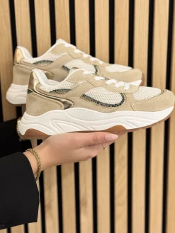 Sneakers beige with combination