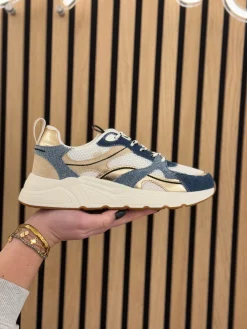 Sneakers denim with white combination