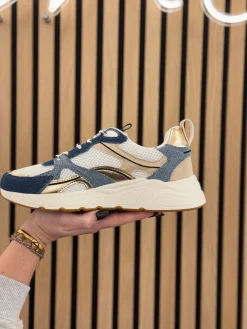 Sneakers denim with white combination