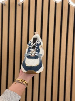 Sneakers denim with white combination