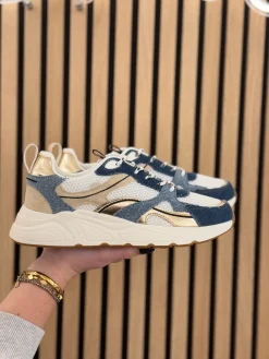Sneakers denim with white combination